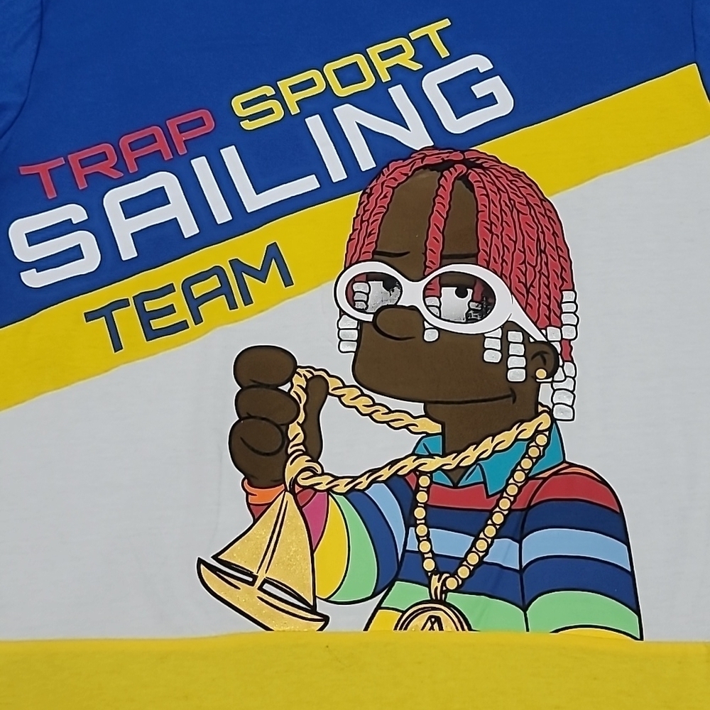 FRPLY Lil Yachty As Homer Simpson Trap Sport Sailing Team TShirt Size 3XL - Picture 3 of 9